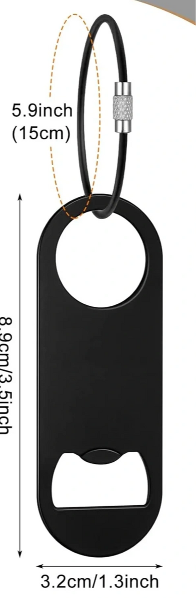 Stainless steel bottle opener keychain
